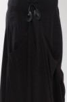 me_s10 Feel like long or short? This draped skirt pieced with leather buttons will satisfy any of your lengthy desires with the simple pull of string and squeeze of a button!