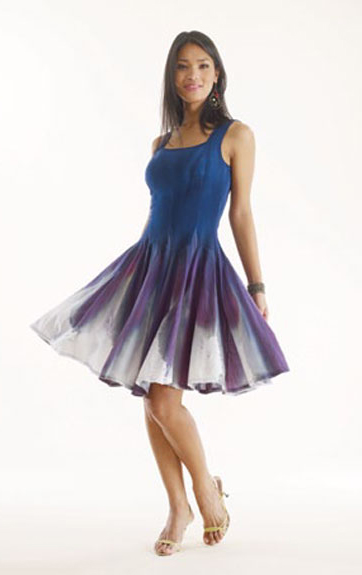 Luna Luz Sensual Feather Dyed Dress